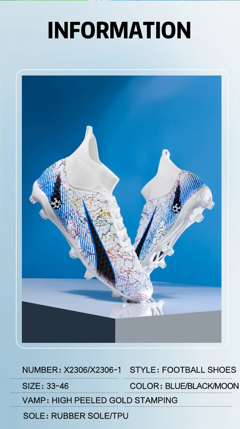 Men Soccer Shoes Kids Football Boots Women Professional Soccer Cleats Antiskid Chaussure TF/FG Outdoor Athletic Football Shoes