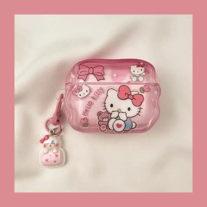 Cute Cartoon Case for AirPods 4 Protective Case for AirPods Pro2 Pro3 Pro 3 2 1 Headphone Case with Keychain