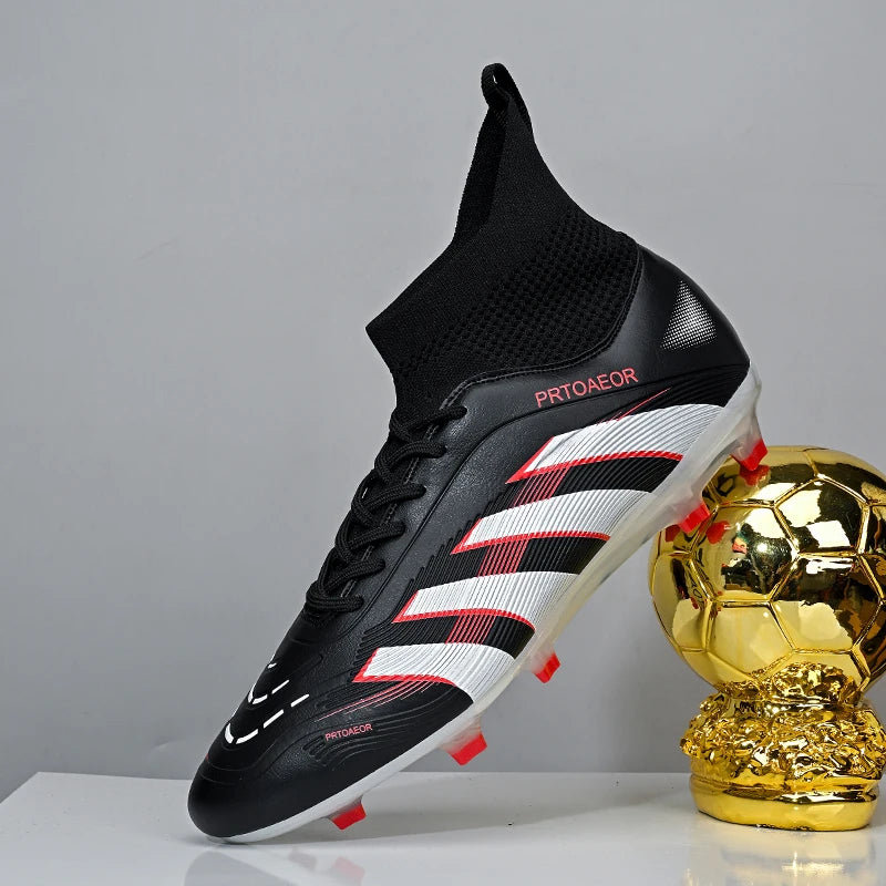 New Men Football Boots Match Soccer Shoes Boys Sneakers Comfortable Professional Non-Slip TF/FG Ankle Sports Shoes Unisex