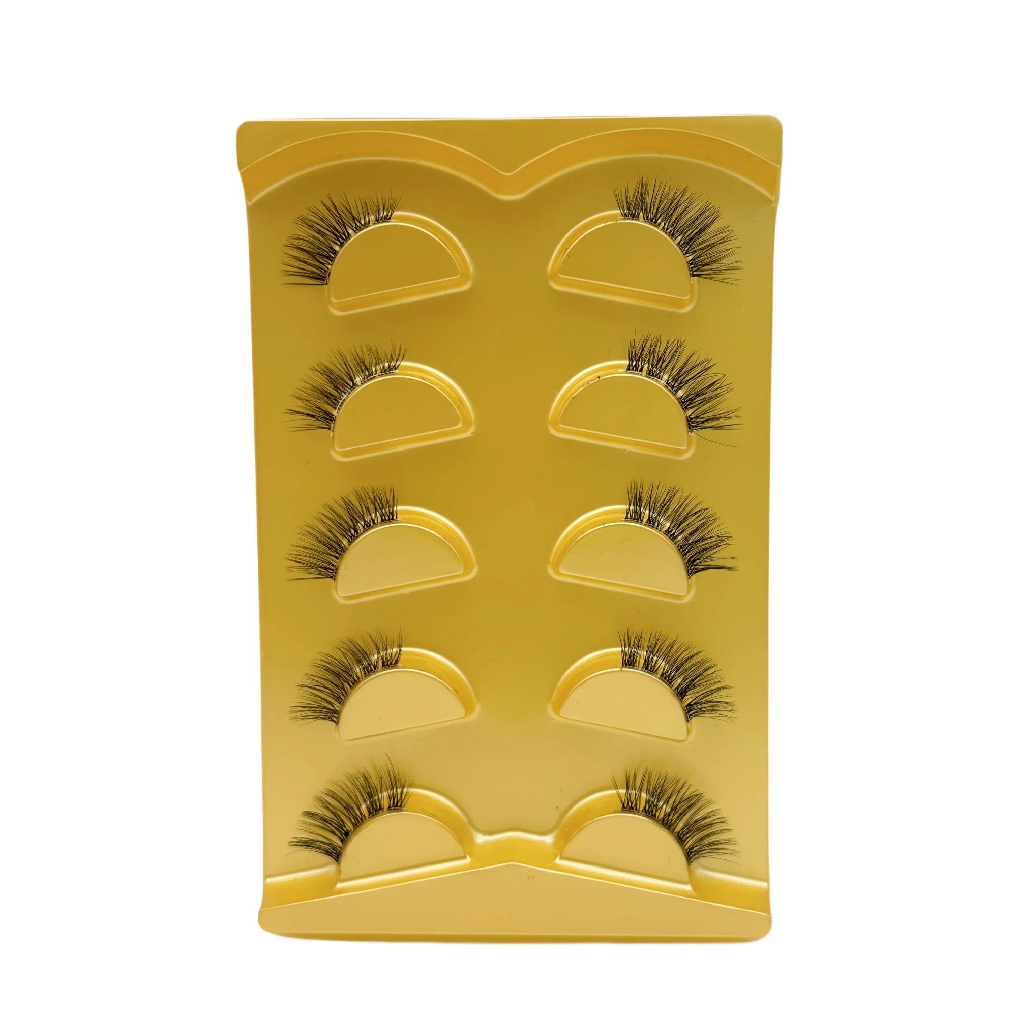 5 Pairs Short Natural Coner Lash Charming Hademade Transparent Clear Band Half Lashes