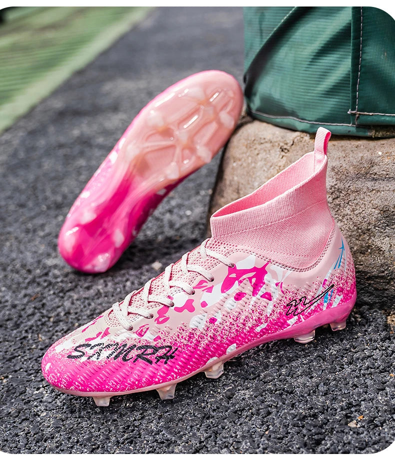 FG Studs Double Star Soccer Cleats with Anti Slip Grip for Superior Traction and Stability on Field