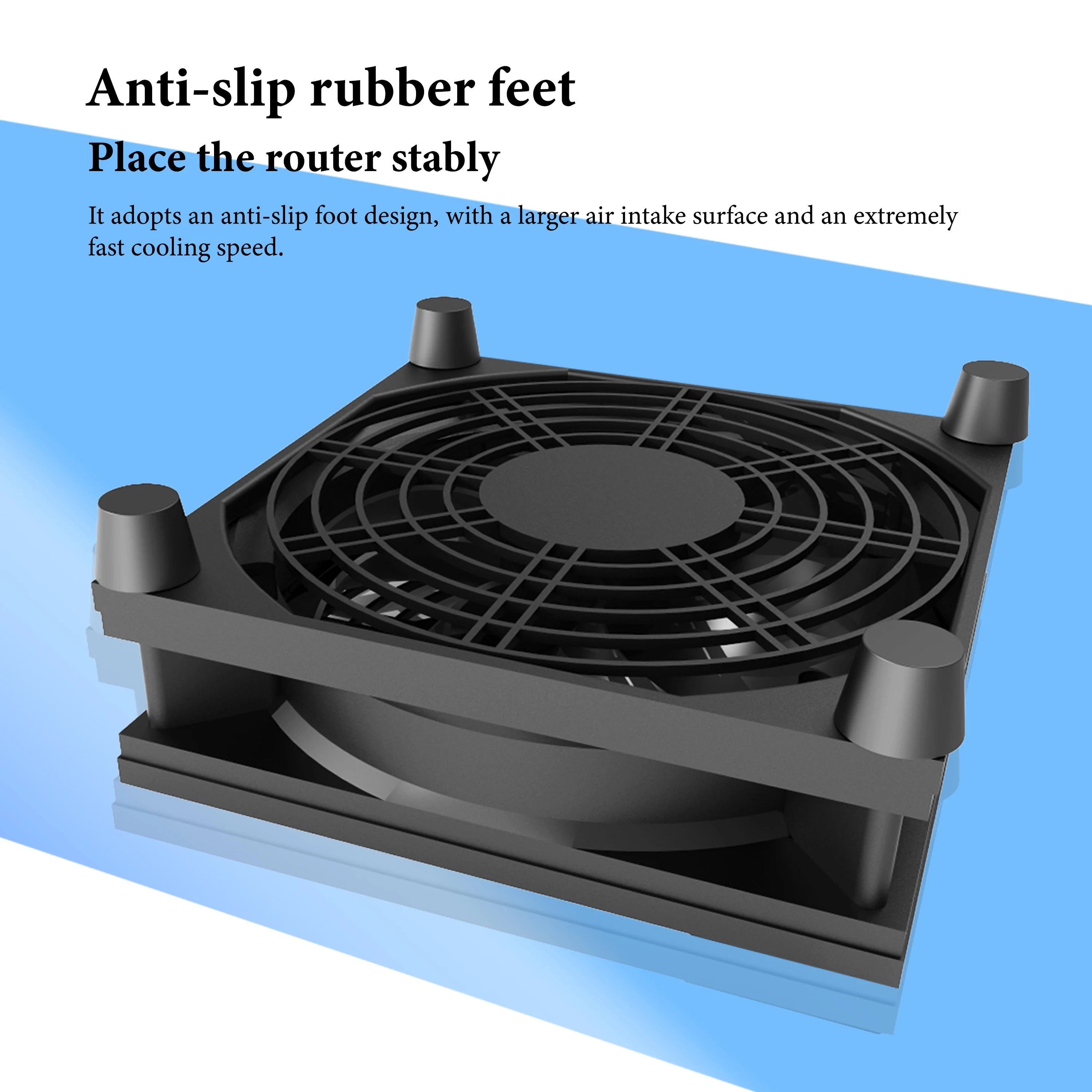 CX FUTRUE The 5V USB-powered fan supports three-speed adjustment and is suitable for cooling electronic devices such as routers.