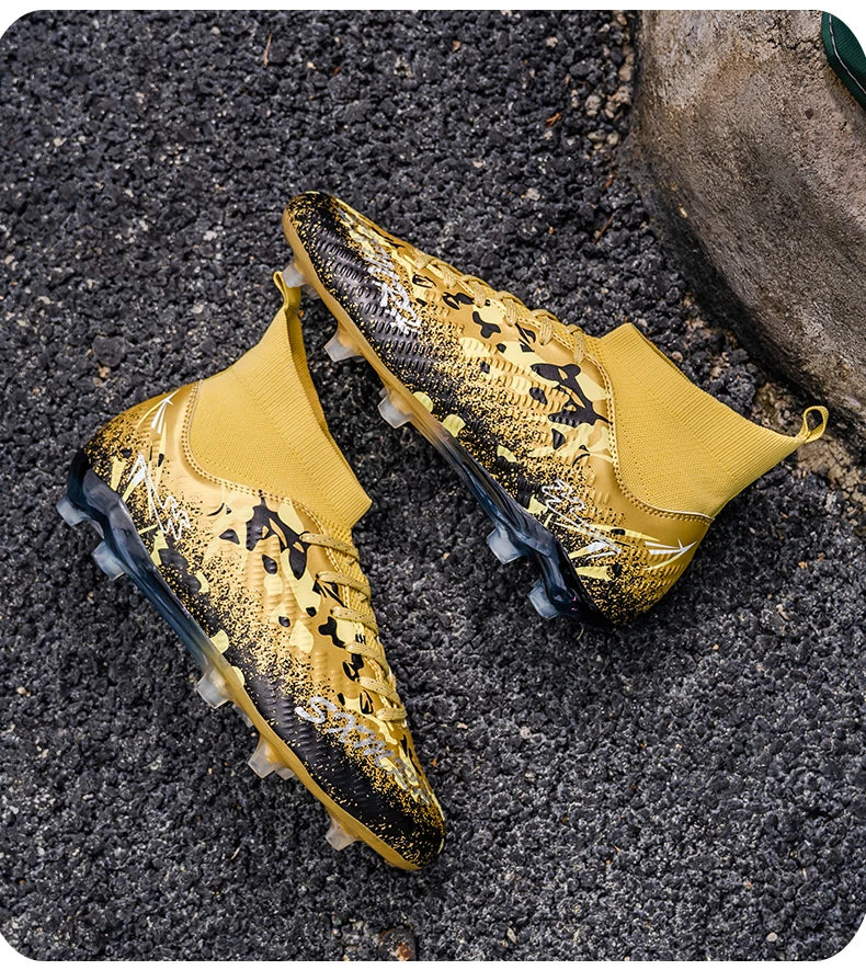 FG Studs Double Star Soccer Cleats with Anti Slip Grip for Superior Traction and Stability on Field