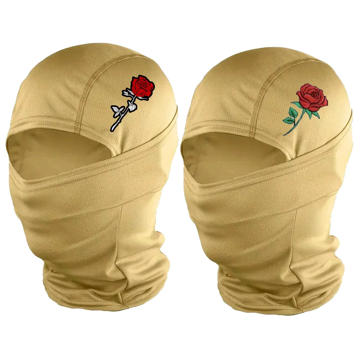 2 pieces of rose-patterned ski mask for men and women, Barakwa mask, outdoor sports mask