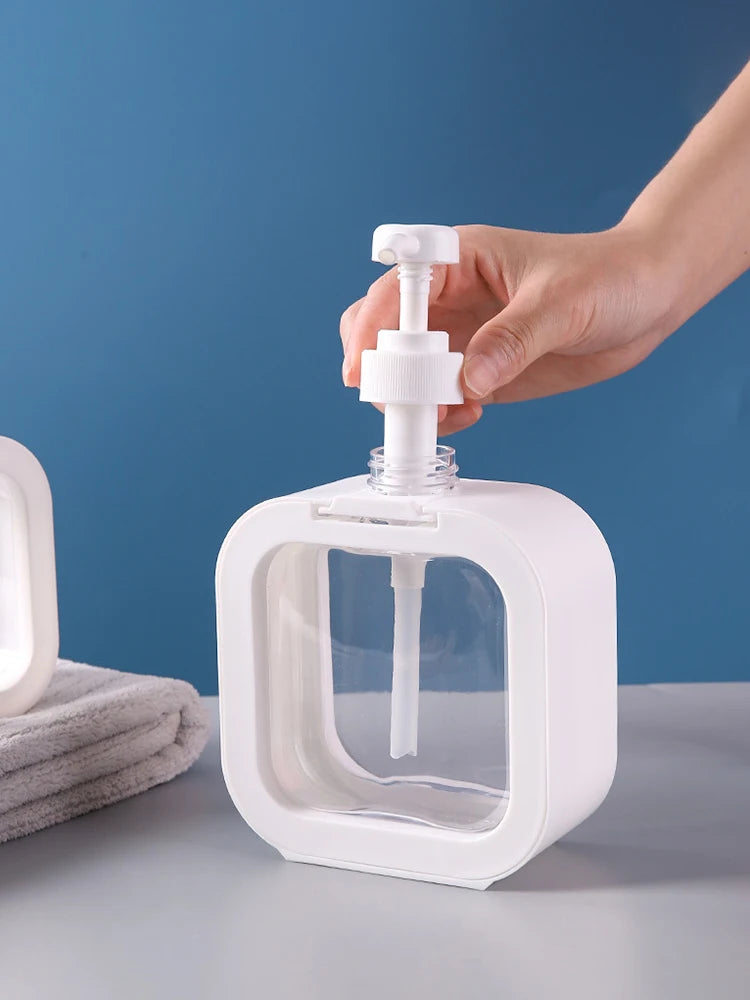 1/2 PCS large-capacity soap dispenser bottle, transparent visible plastic press bottle, suitable for travel, kitchen, bathroom