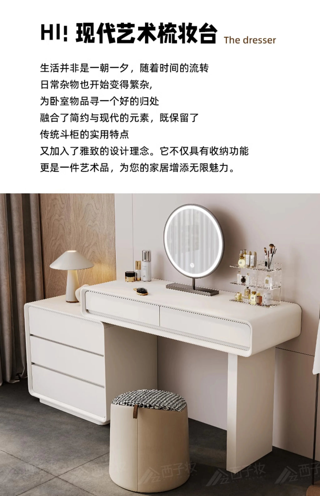 Modern Vanity Table Decoration BedroomLuxury Vanity Table Dresser Drawer Coiffeuse De Chambre Maquillage Bedroom Furniture
