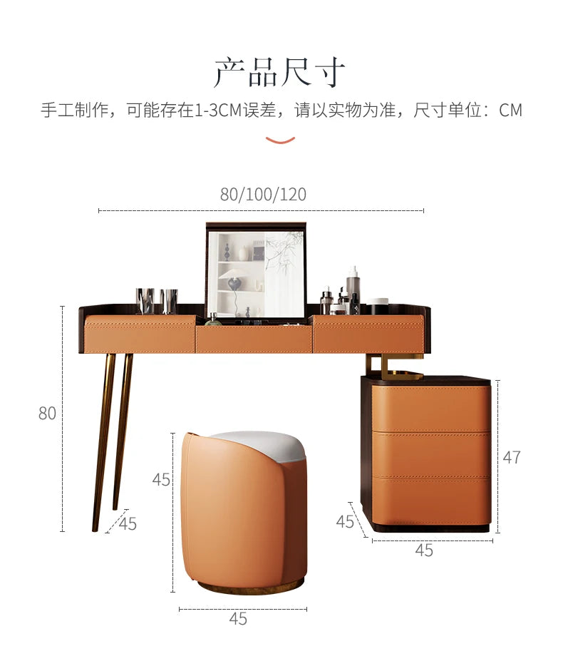 Bedroom Light Luxury Dressing Table Vanity Storage Flip Cabinet One Small Apartment Makeup Dresser Penteadeiras Household Items