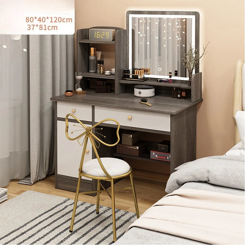 Makeup table bedroom with mirror storage integrated small apartment simple multi-functional e****mical Internet celebritydresser