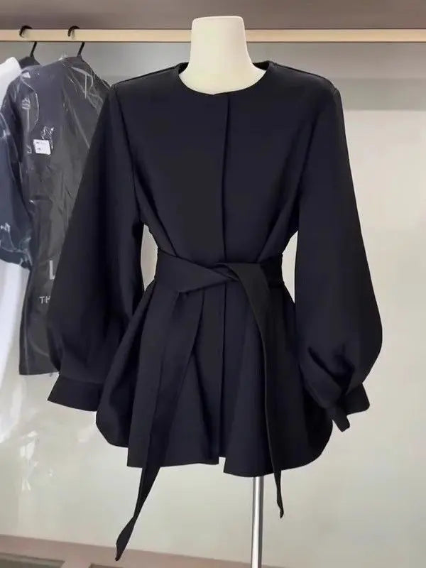 Suit Skirt 2025 Autumn New Style Design Lantern Sleeve Small Suit Jacket for Women