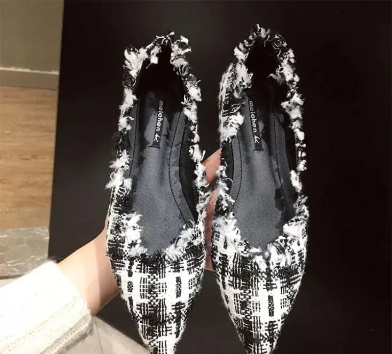 2026 Women Shoe Exquisite Pointed Tip Casual Shoes for Woman Elegant French Style Flat Shoe Fashion Designer Shoes Zapatos Mujer