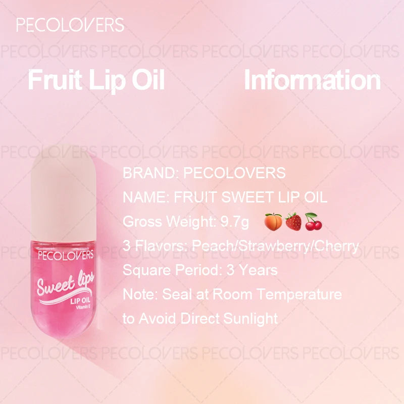 1PC Moisturizing Lip Gloss, High Gloss, Non-sticky, Lightening Lip Lines, Fruity Flavor, Suitable for Autumn and Winter Use