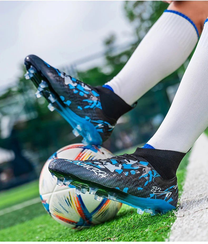 FG Studs Double Star Soccer Cleats with Anti Slip Grip for Superior Traction and Stability on Field