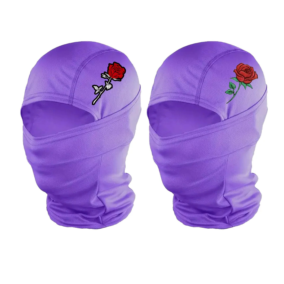 2 pieces of rose-patterned ski mask for men and women, Barakwa mask, outdoor sports mask