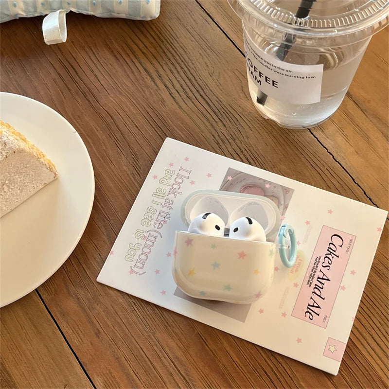 Colorful Stars For iPhone Headphone Case Airpods4 Wireless Bluetooth Headphone Case Airpodpro2 iPod Headphone Case Airpods3 Case