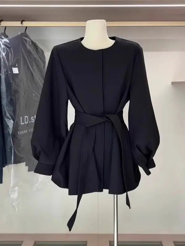 Suit Skirt 2025 Autumn New Style Design Lantern Sleeve Small Suit Jacket for Women