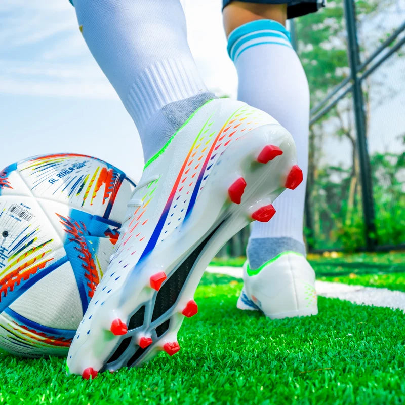 Soccer Shoes Men's Women TF/FG Football Boots Non-Slip Cleats Traning Grass Sneakers Teenagers Outdoor Breathable Sport Footwear