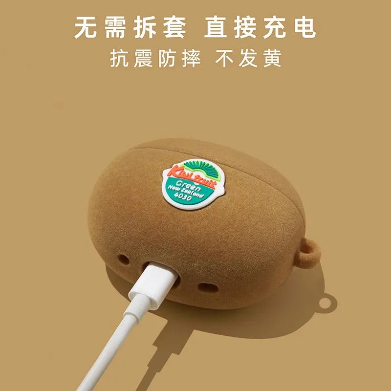 For Airpods 1 2 3 4 Pro Pro 2 kiwi fruit Silicone Earphone Case Accessories Cover