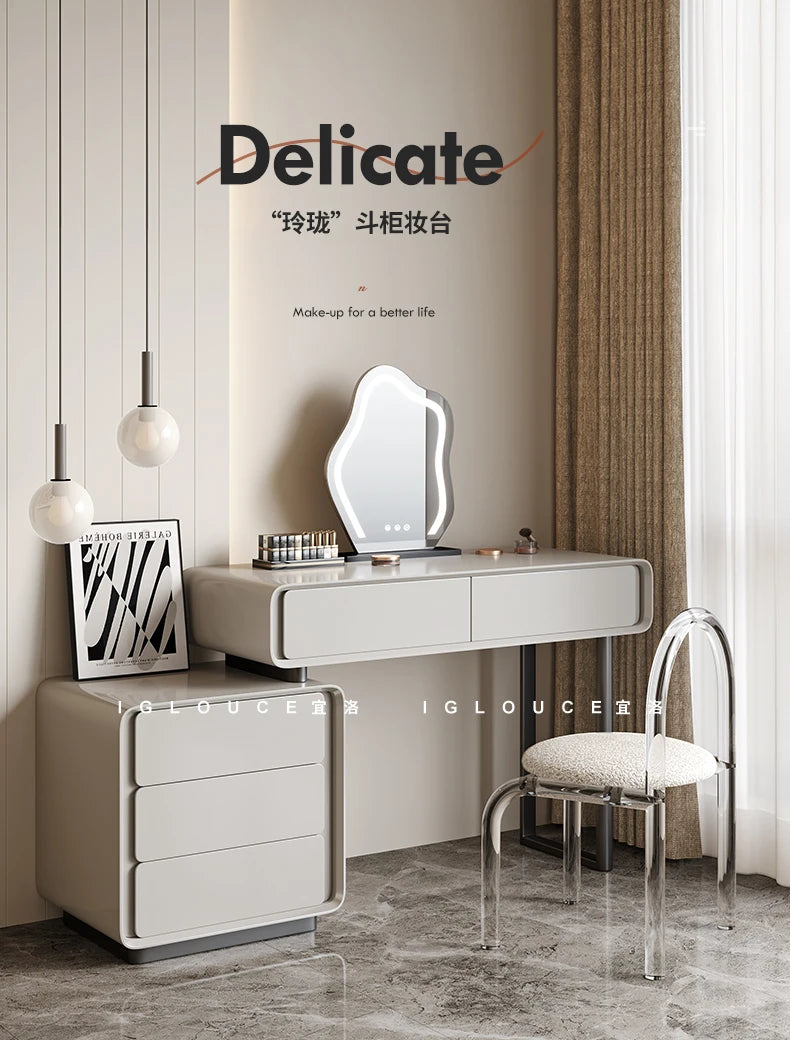 Modern Vanity Table Storage Dressing Mirror Vanity Table Drawer Makeup Tocador De Maquillaje Mueble Con Espejo Bedroom Furniture
