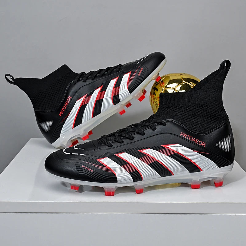 New Men Football Boots Match Soccer Shoes Boys Sneakers Comfortable Professional Non-Slip TF/FG Ankle Sports Shoes Unisex