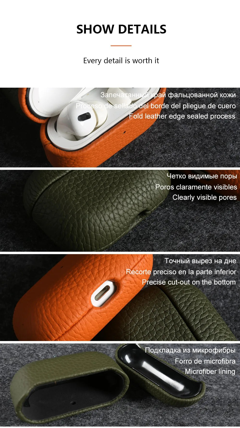 Genuine Leather Case For Airpods Pro 2 Cases Airpods 2 3 Bag Luxury Handmade Wireless Bluetooth Earphone Box Protective shell