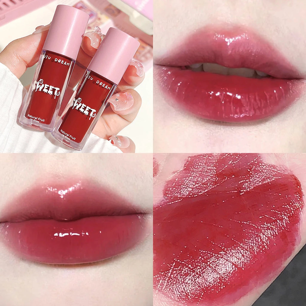 Glossy mirror lip gloss, nude lip gloss, moisturizing, brightening complexion, waterproof, long-lasting for a flawless finish