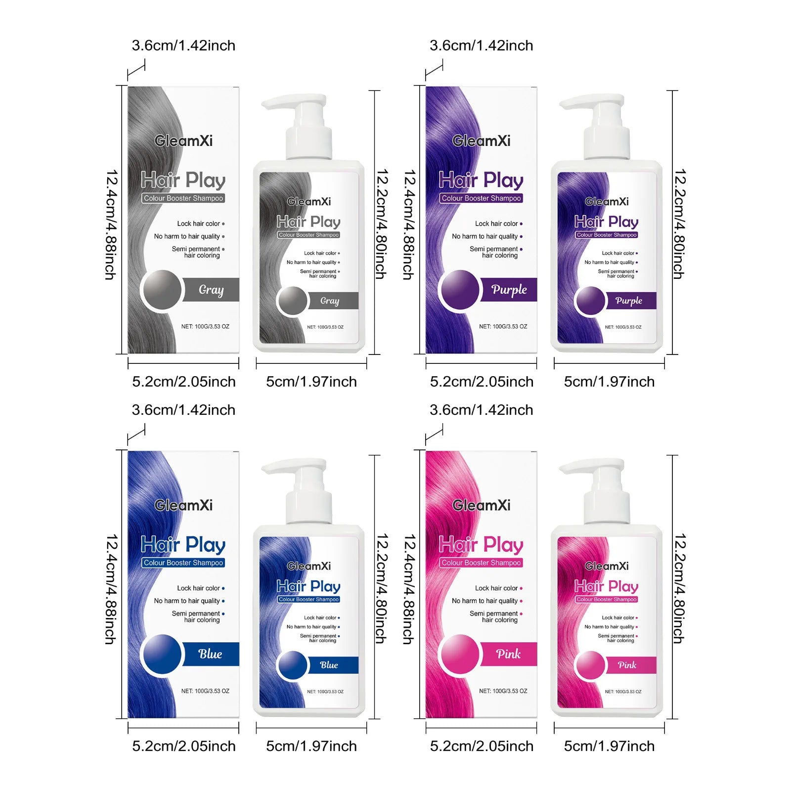Hair Care Shampoo Series - Color Locking, Moisturizing, Smoothing, Lightweight & Even Coloring for Trendy Styles