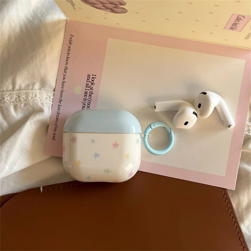 Colorful Stars For iPhone Headphone Case Airpods4 Wireless Bluetooth Headphone Case Airpodpro2 iPod Headphone Case Airpods3 Case