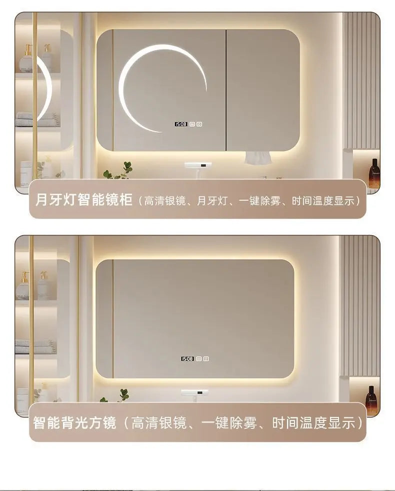 Mirror Floating Bathroom Cabinet Sink Drawer Shelves Vanity Bathroom Cabinet Modern Storage Armoire De Rangement Accessories