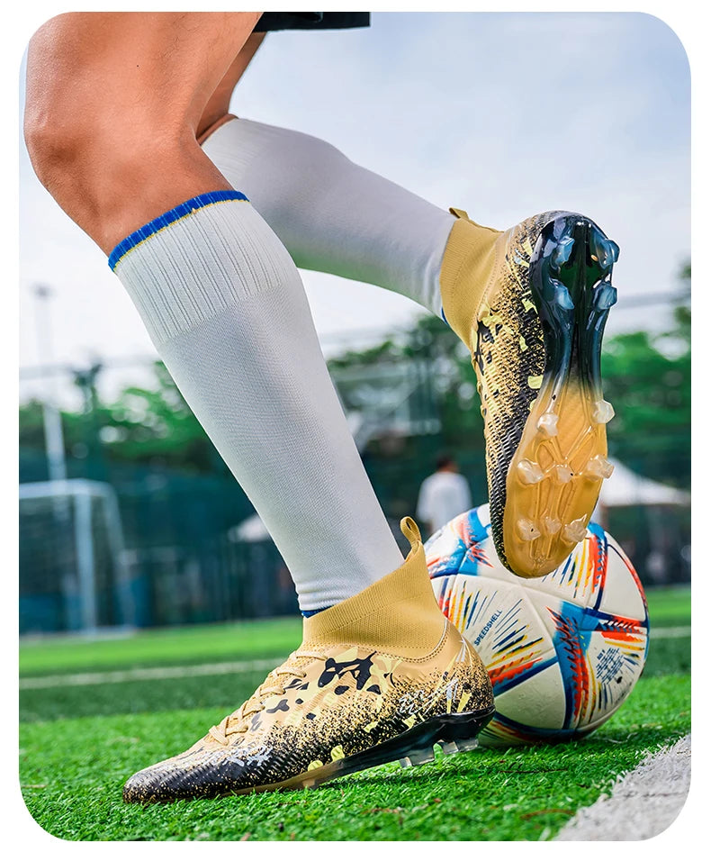 FG Studs Double Star Soccer Cleats with Anti Slip Grip for Superior Traction and Stability on Field