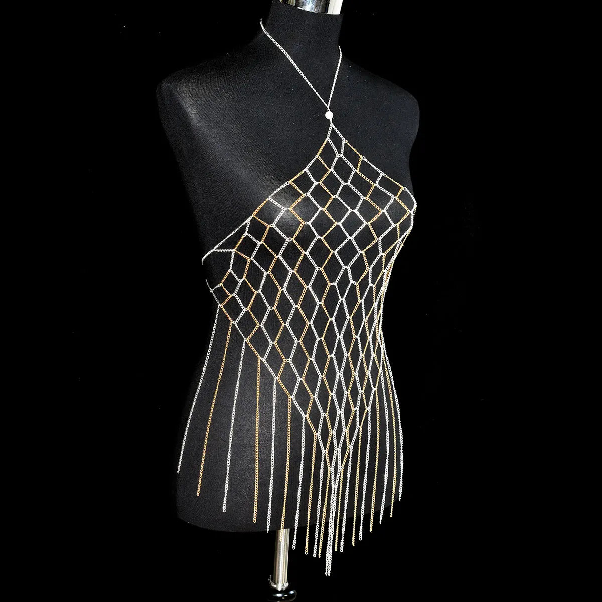 Fashion A Long, Fringed Dress Sexy Women's Body Jewelry Party Street Photo Punk Bras Dress Accessories Festival Birthday Gift