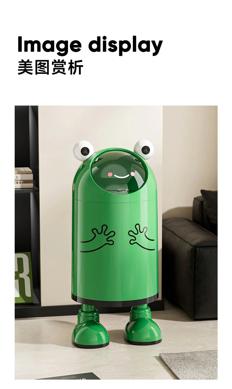 Trash can large large capacity living room kitchen household waste basket sealing sliding cover double layer no bending trash