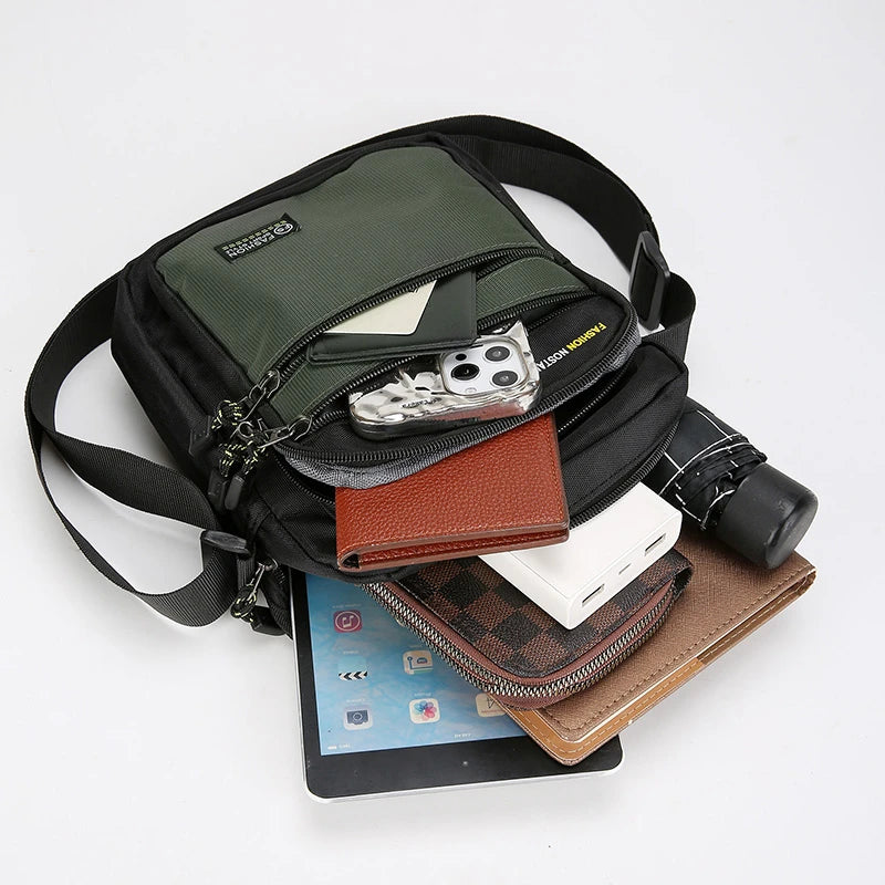 Men Crossbody Bag Single Shoulder Bags Big Capacity Storage Bag Fashion Multi-Pockets Business Crossbody Bags