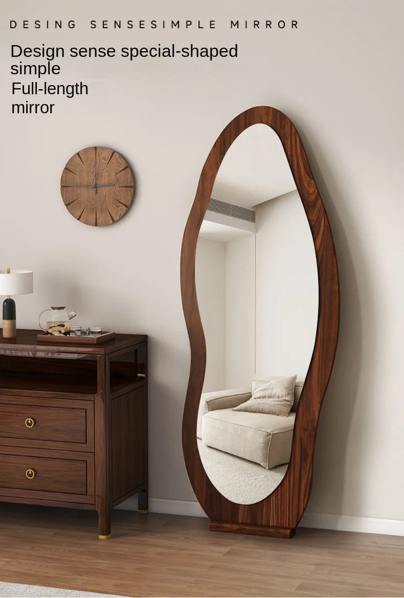 Full body mirror Internet celebrity special-shaped mirror home floor mirror bedroom wall-mounted dressing mirror fitting mirror