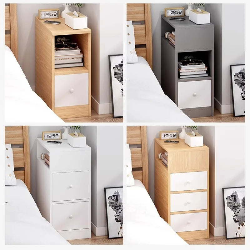 Bedside table Bedroom simple modern ultra-narrow simple crevice storage cabinetBedside table Household bedside shelf sidecabinet