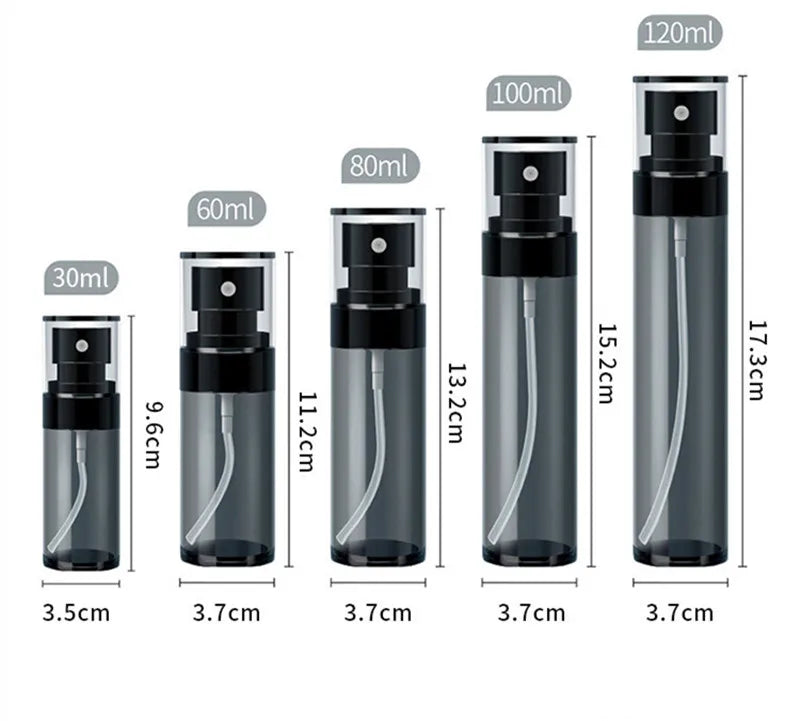 30/60/80/100/120ml Alcohol Sterilised Spray Bottle Cosmetics Toner Dispenser Bottle On-the-go Spray Empty Bottle Portable Travel