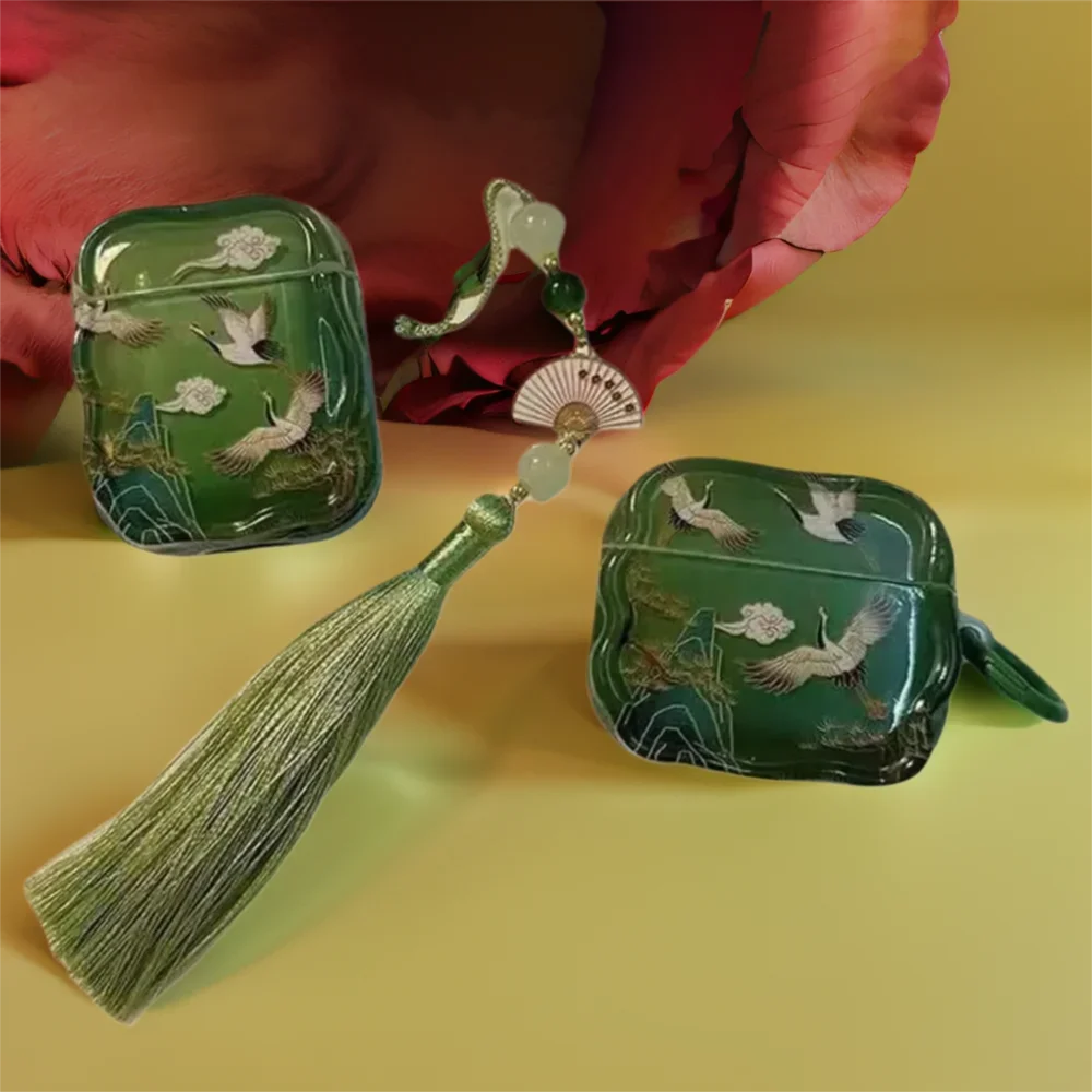 New Cartoon Anti-Fall Earphone Case for AirPods 1/2/3/4/pro/pro2/3  Tassels Dustproof Shockproof Silicone Earbuds Protective Box