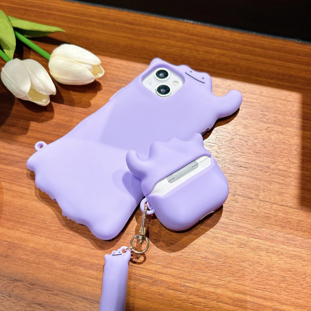 For Airpods 4 Cute Cartoon 3D Ghost Earpods Case for Airpods 1 2 Pro 2 3 Wireless Earphone Cover Monster Charging Box Stylus Pen