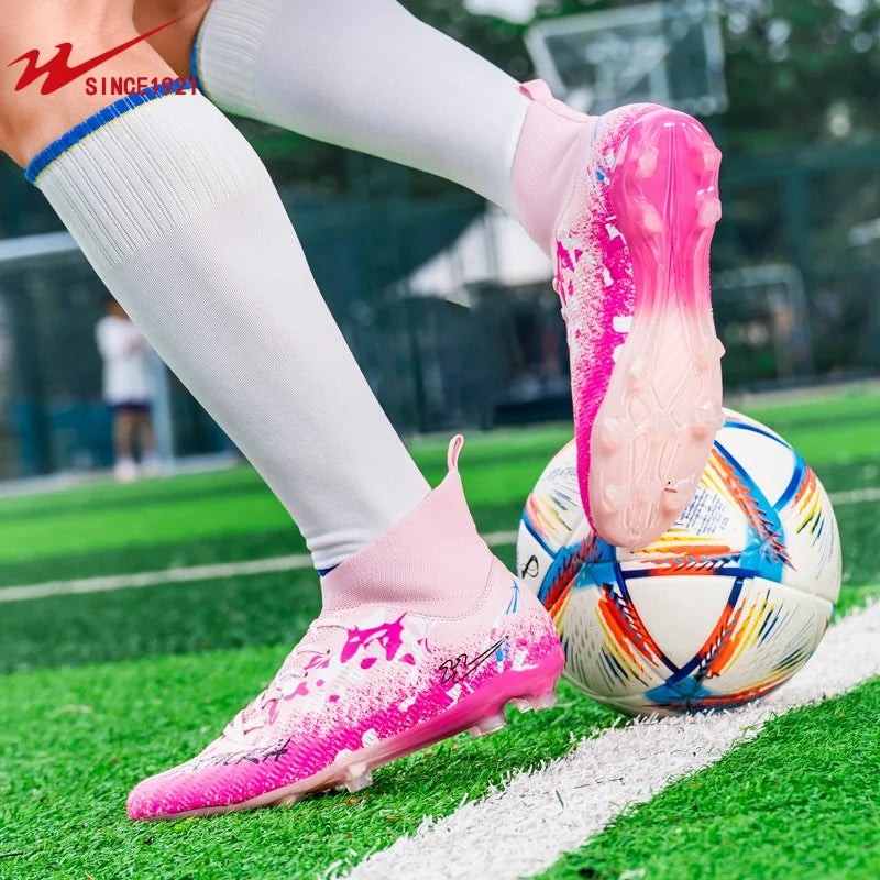 FG Studs Double Star Soccer Cleats with Anti Slip Grip for Superior Traction and Stability on Field