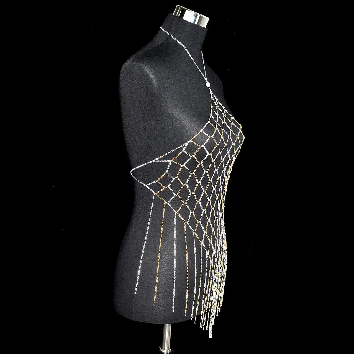 Fashion A Long, Fringed Dress Sexy Women's Body Jewelry Party Street Photo Punk Bras Dress Accessories Festival Birthday Gift