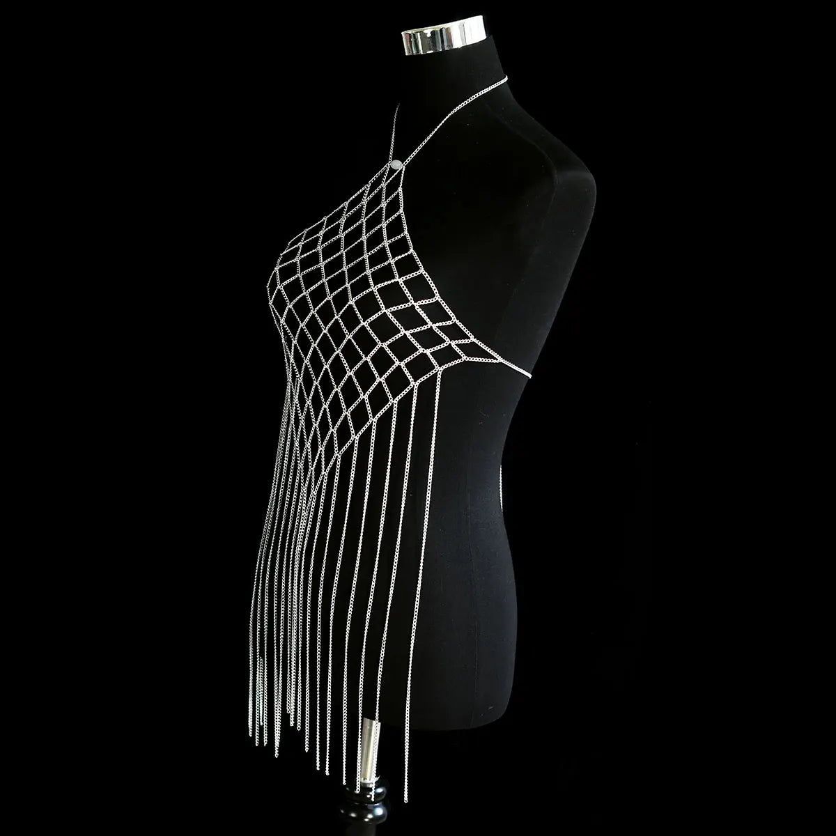 Fashion A Long, Fringed Dress Sexy Women's Body Jewelry Party Street Photo Punk Bras Dress Accessories Festival Birthday Gift