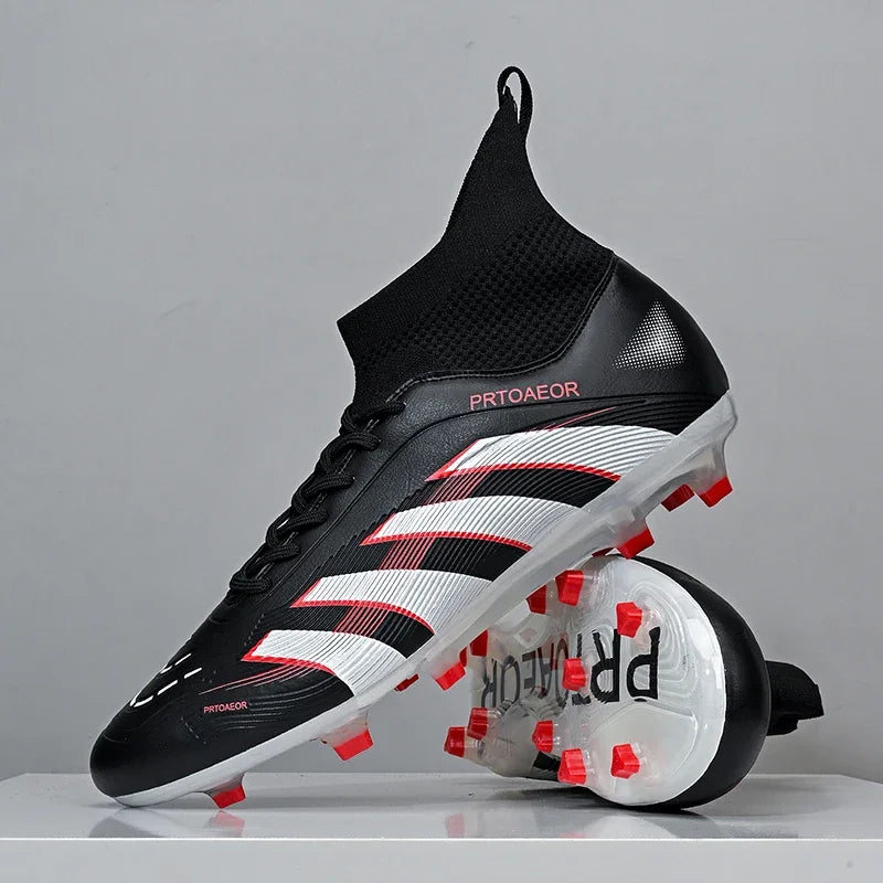 New Men Football Boots Match Soccer Shoes Boys Sneakers Comfortable Professional Non-Slip TF/FG Ankle Sports Shoes Unisex