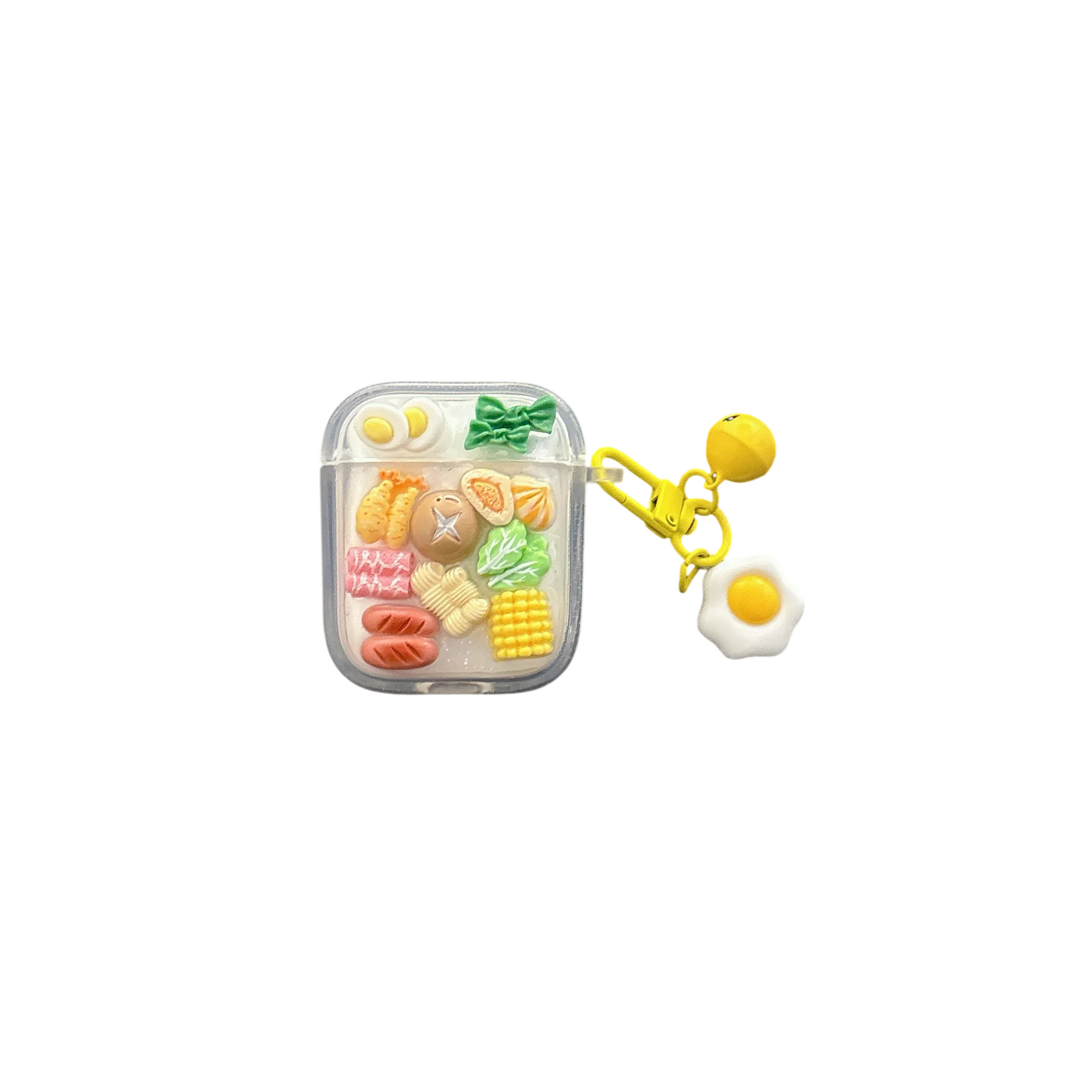 Earphone Case For Airpods Pro 2 3 1 4 Cover Ins Yellow Hot Pot Vegetables Protective Headphones Case For Airpods 4 Funda Cover