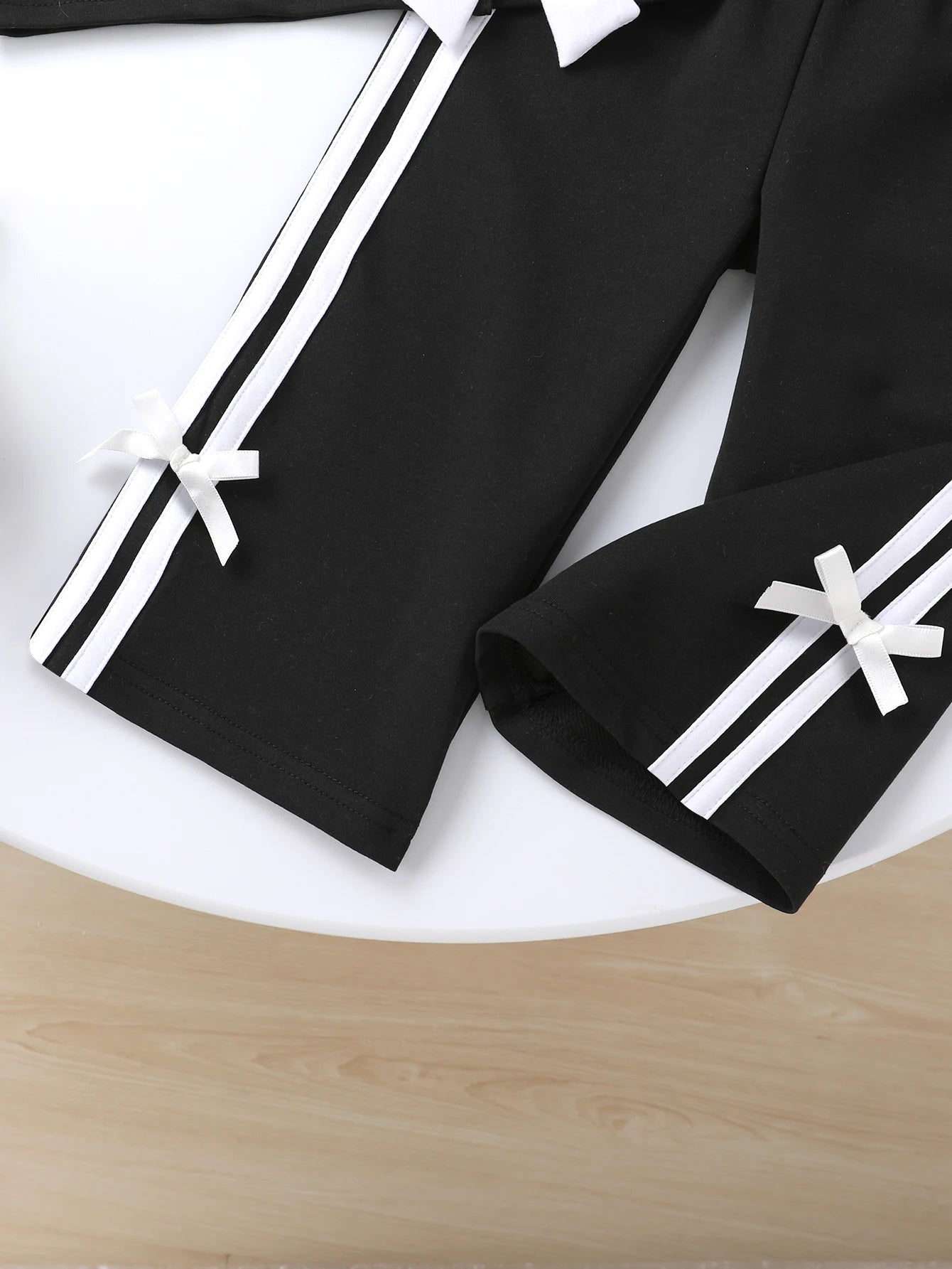 Baby Girls' Spring Outfit Set, Cute Bow Decor Long Sleeve Sweatshirt & Casual Soft Pants