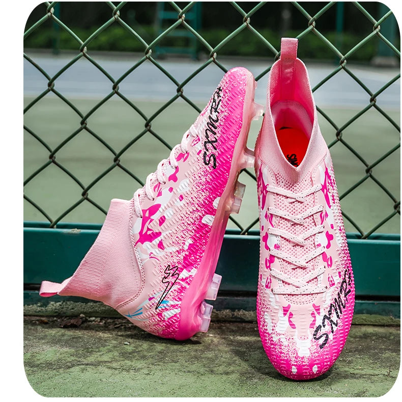 FG Studs Double Star Soccer Cleats with Anti Slip Grip for Superior Traction and Stability on Field