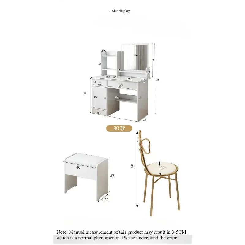 Makeup table bedroom with mirror storage integrated small apartment simple multi-functional e****mical Internet celebritydresser