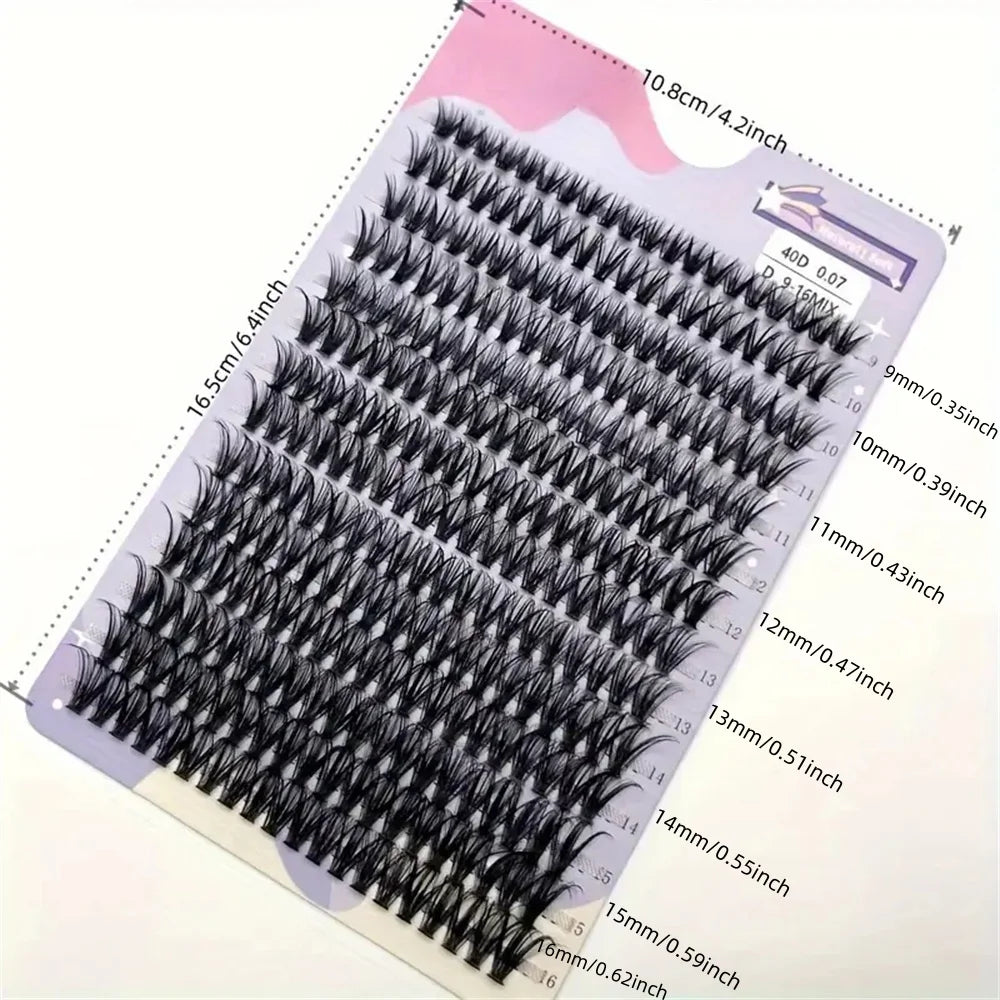 14 line mixed length, reusable DIY false eyelashes, suitable for beginners, with a natural to dramatic style