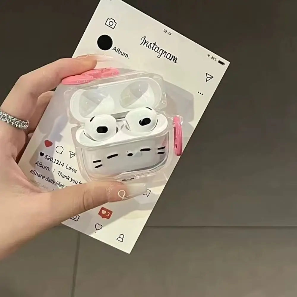 New Cartoon Anti-Fall Earphone Case for AirPods 1/2/3/4/pro/pro2/3  Tassels Dustproof Shockproof Silicone Earbuds Protective Box