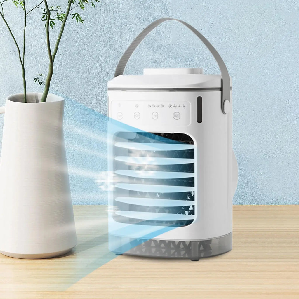 Cooler Fan For Room Cool Air Fan Personal AC Cooler Cool Gadgets Quiet With Timer Small Rechargeable Humidifier Evaporative