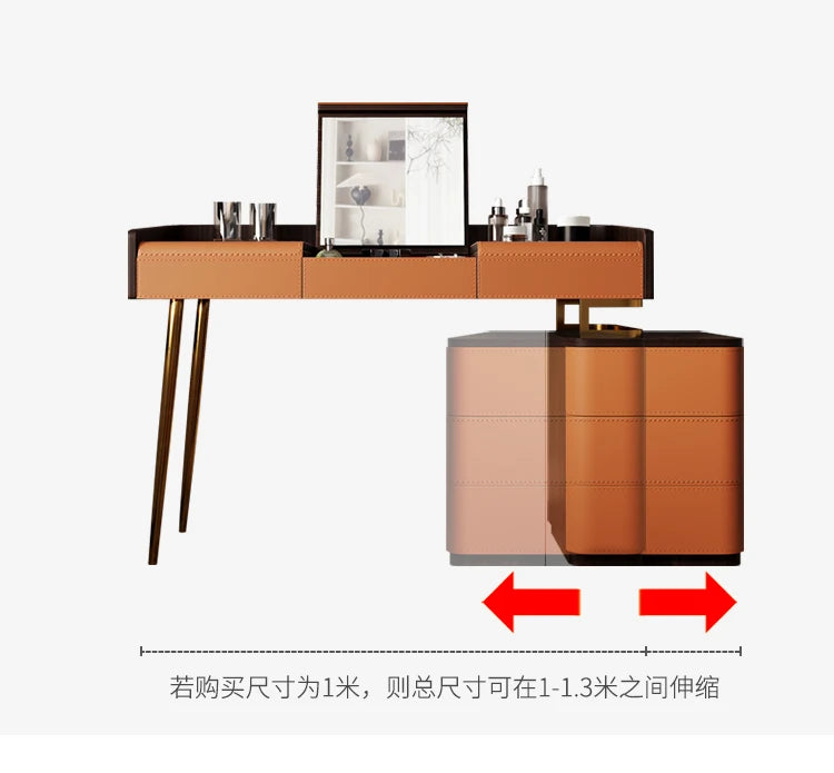 Bedroom Light Luxury Dressing Table Vanity Storage Flip Cabinet One Small Apartment Makeup Dresser Penteadeiras Household Items