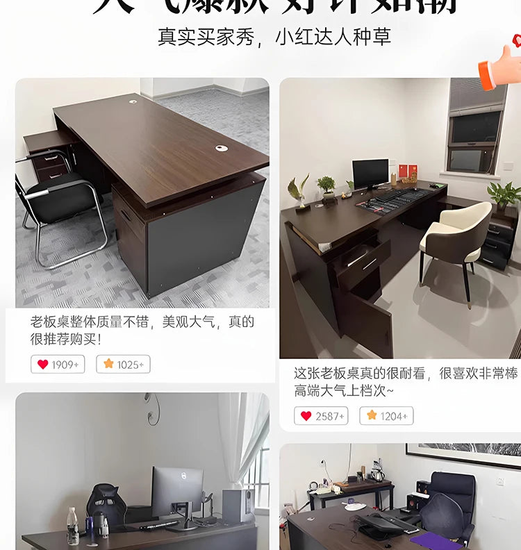 Cabinet Aesthetic Modern Desk Black Unique Gaming Computer Office Desk Design Writing Biurka Komputerowe Home Accessories
